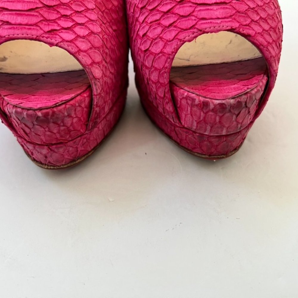 Christian Loboutin Altadama 140 snake pink pump shoes size 39 - Picture 4 of 12